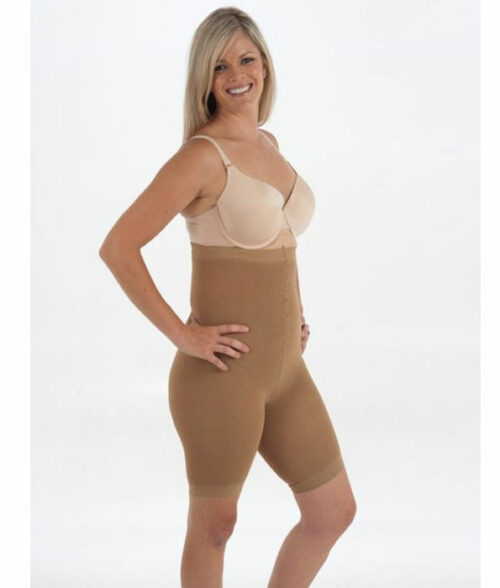 High waist recovery shorts nude