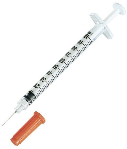 Terumo U100 insulin syringe and needle 1ml 27g x 13mm