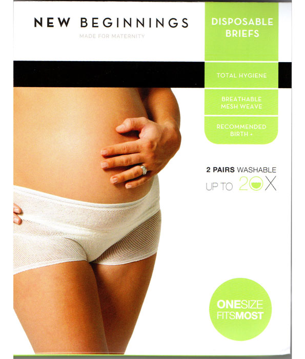 New Beginnings Disposable Briefs 2 Pack – Pregnancy Birth and Beyond