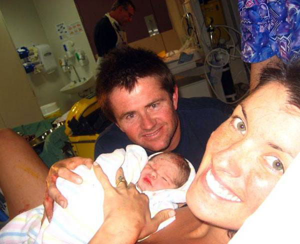 Breech and beautiful just after birth