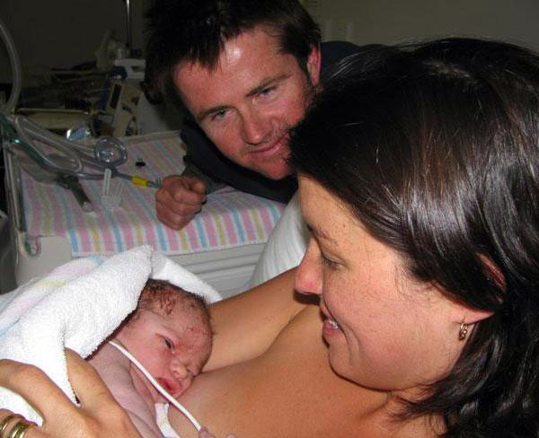 Breech and beautiful holding Oscar