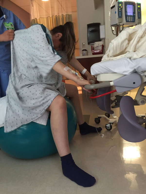 My Birth Story on the birth ball