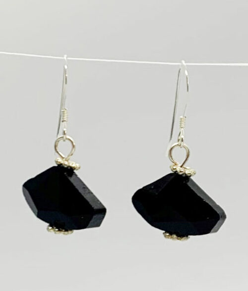 JW034 Crystal Drop Earrings Black