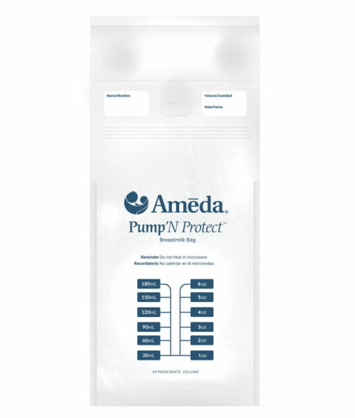 Ameda Pump N Protect Breast Milk Storage Bags 150 bags and 2 Standard Adapters