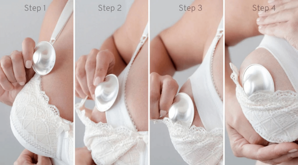 SILVERETTE The Original Silver Nursing Cups Silverettes Metal Nipple Covers  for