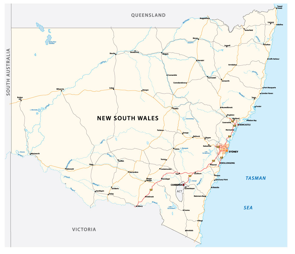 NSW map