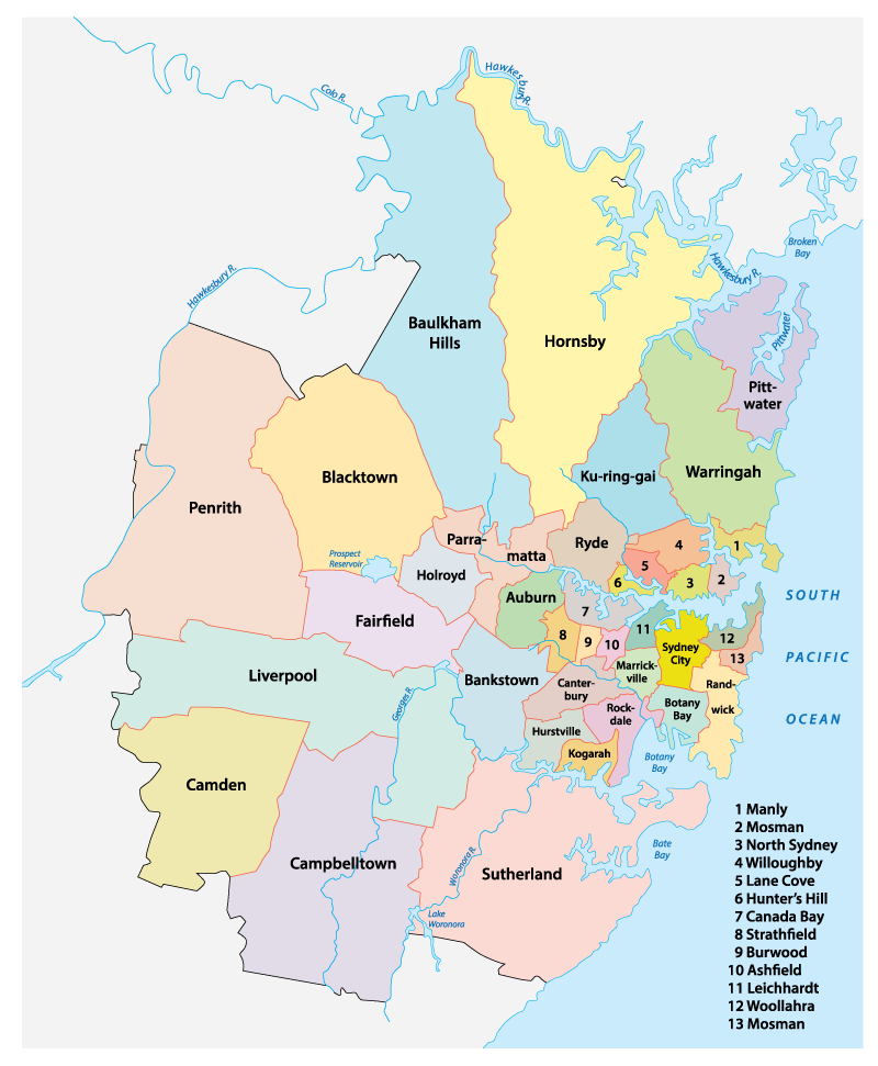 Sydney Hospitals Map