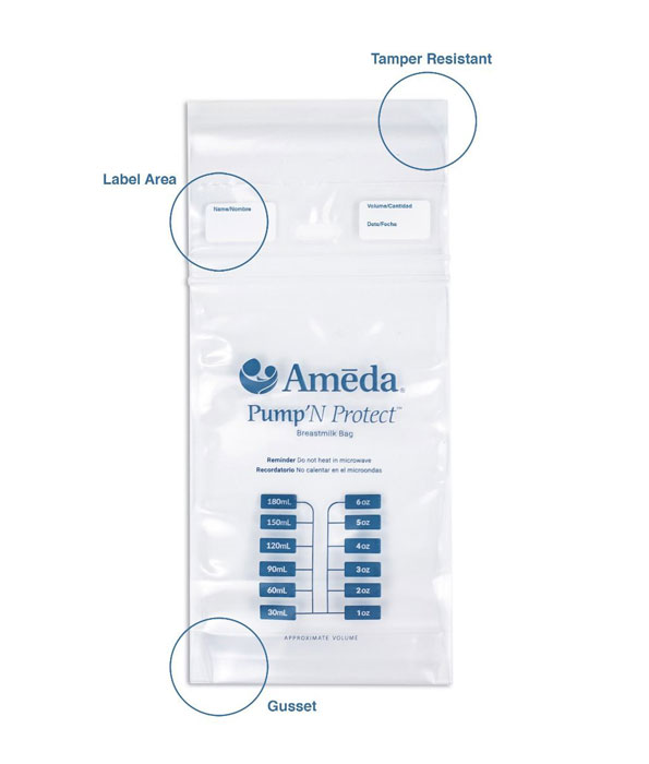 Ameda Pump N Protect Breastmilk Storage Bags