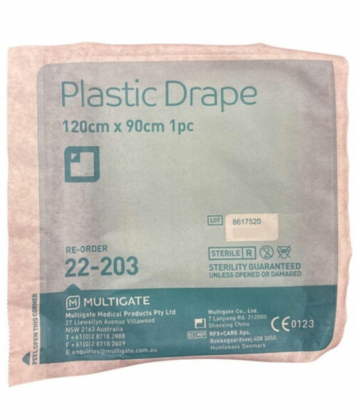 Multigate Sterile Plastic Drape 120x90cm