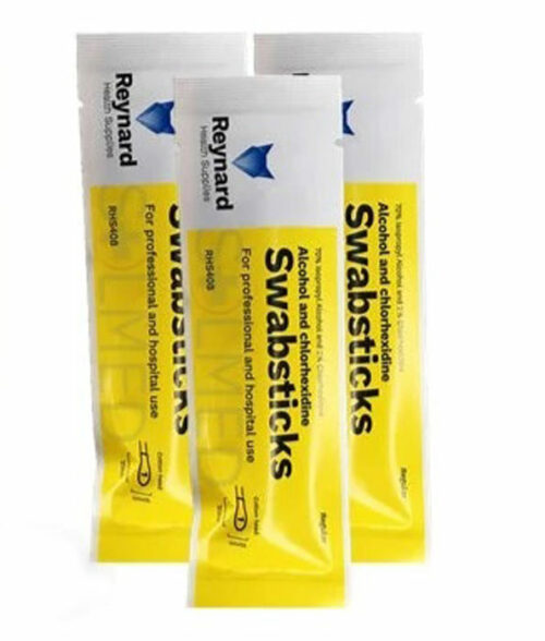 Swabstick 70% Alcohol 2% Chlorhexidine 3